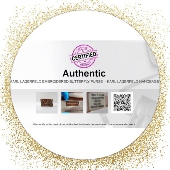 Karl Lagerfeld  Flower & Butterfly Crossbody Bag Certified Authentic 🔥EUC🔥 - Picture 11 of 16